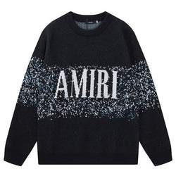 AMIRI PREEMO Logo Knitted Sweater – Black & Green