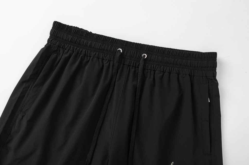 AMIRI Pool Cue Straight-Leg Mid-Length Logo-Print Swim Shorts