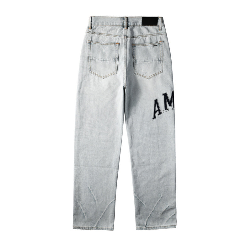 AMIRI Straight Leg Distressed Jeans #8916