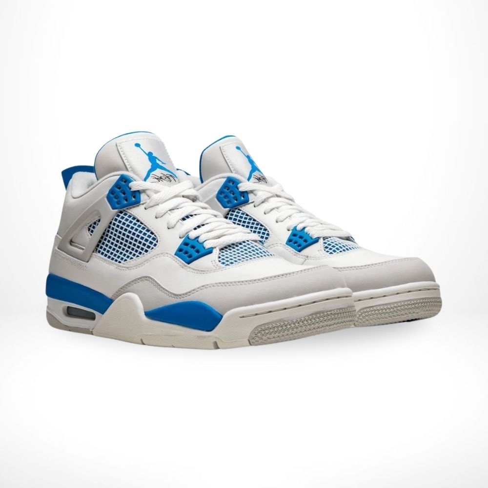 Air Jordan 4 Retro Military Blue White Grey 2024